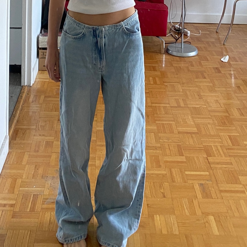 Zara mid rise flare jeans